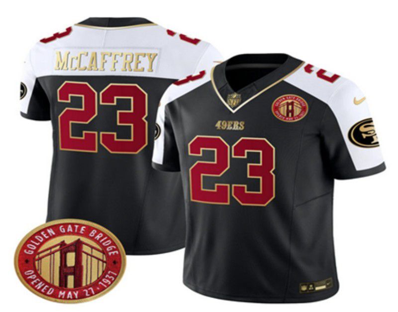 Men San Francisco 49ers #23 Mccaffrey Black 2025 Nike Limited NFL Jersey style 7155->san francisco 49ers->NFL Jersey